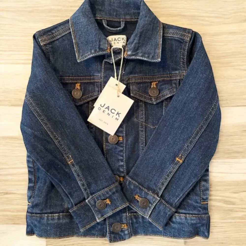 Jack by Janie and Jack NWT Denim jean jacket Stylish durable Size 3 to 4 55.00
